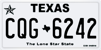 TX license plate CQG6242