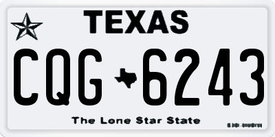 TX license plate CQG6243