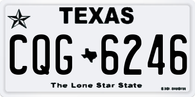 TX license plate CQG6246