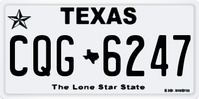 TX license plate CQG6247
