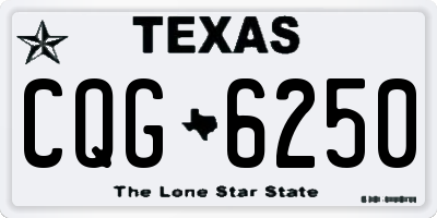 TX license plate CQG6250