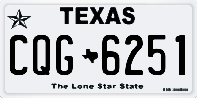 TX license plate CQG6251