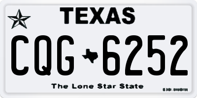 TX license plate CQG6252