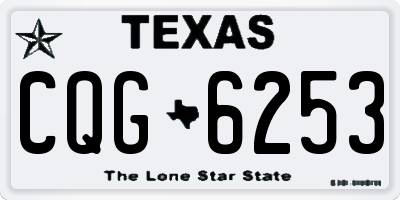 TX license plate CQG6253