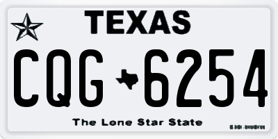 TX license plate CQG6254