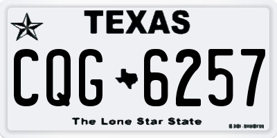 TX license plate CQG6257
