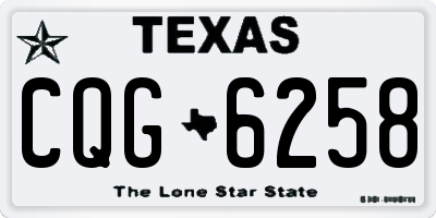 TX license plate CQG6258