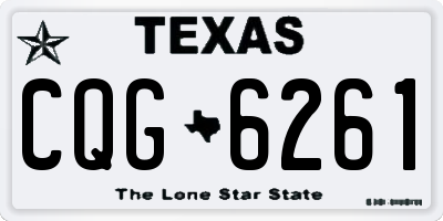 TX license plate CQG6261