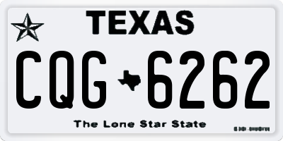 TX license plate CQG6262