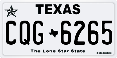TX license plate CQG6265