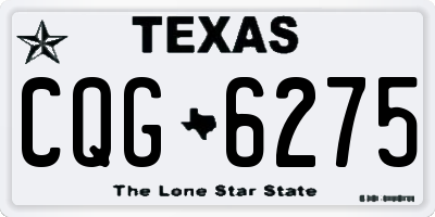 TX license plate CQG6275