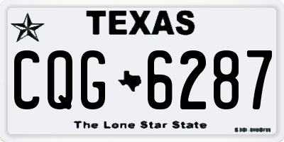 TX license plate CQG6287
