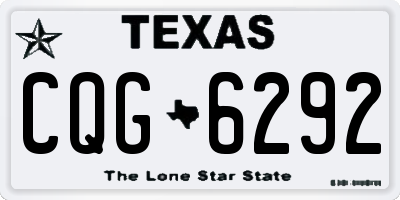 TX license plate CQG6292