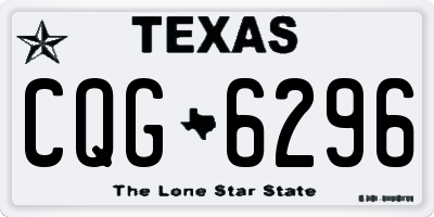 TX license plate CQG6296