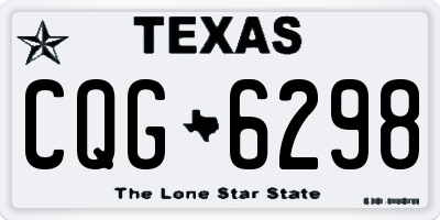 TX license plate CQG6298