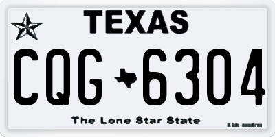 TX license plate CQG6304
