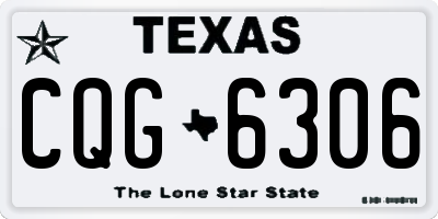 TX license plate CQG6306