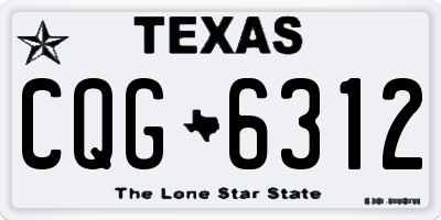 TX license plate CQG6312