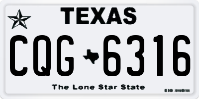 TX license plate CQG6316