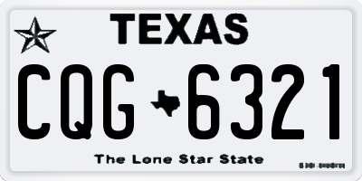 TX license plate CQG6321