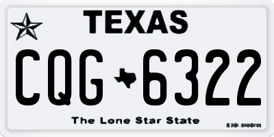 TX license plate CQG6322