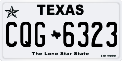 TX license plate CQG6323