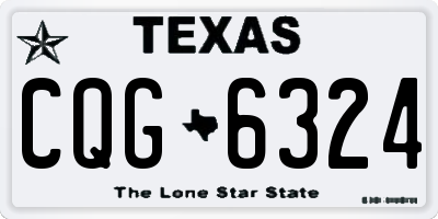 TX license plate CQG6324