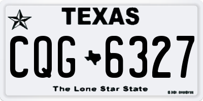 TX license plate CQG6327