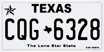 TX license plate CQG6328