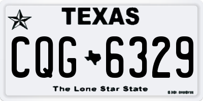 TX license plate CQG6329