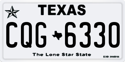 TX license plate CQG6330
