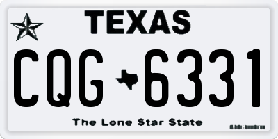TX license plate CQG6331