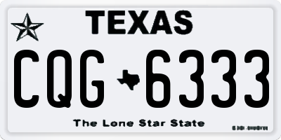 TX license plate CQG6333