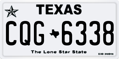 TX license plate CQG6338