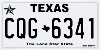 TX license plate CQG6341
