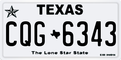 TX license plate CQG6343