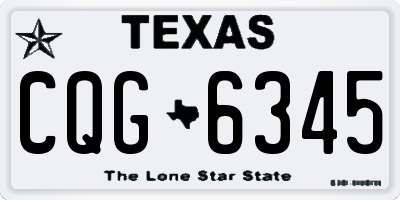 TX license plate CQG6345