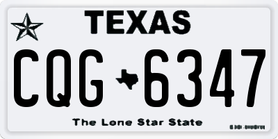 TX license plate CQG6347
