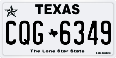 TX license plate CQG6349