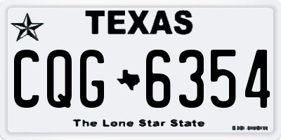 TX license plate CQG6354