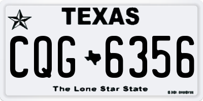 TX license plate CQG6356