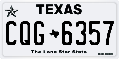 TX license plate CQG6357