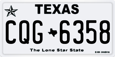 TX license plate CQG6358