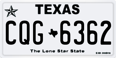 TX license plate CQG6362
