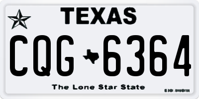 TX license plate CQG6364