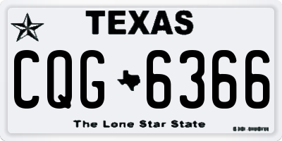 TX license plate CQG6366