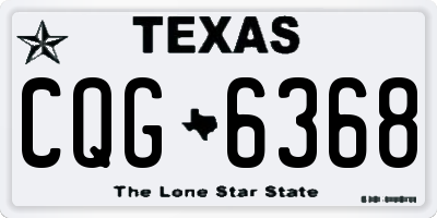 TX license plate CQG6368