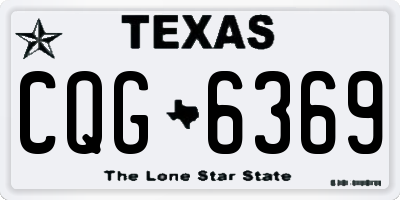 TX license plate CQG6369