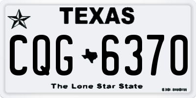 TX license plate CQG6370