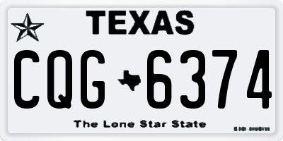 TX license plate CQG6374